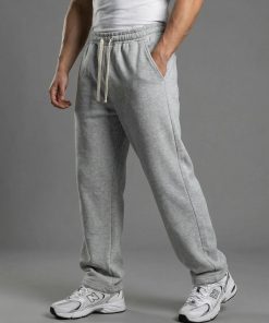 Light Gray Fleece-Lined Relaxed Sweatpants