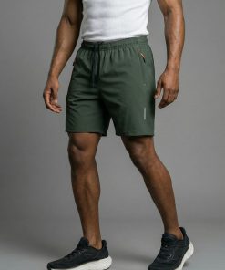 Dark Green Ice Silk Active Shorts V2