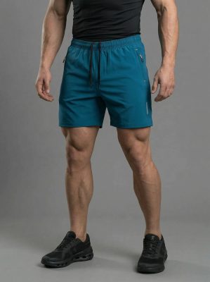 Coral Blue Ice Silk Active Shorts V2