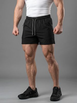 Black Ice Silk Active Shorts