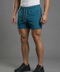 Coral Blue Ice Silk Active Shorts