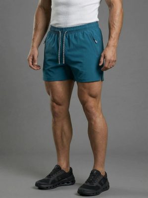 Coral Blue Ice Silk Active Shorts